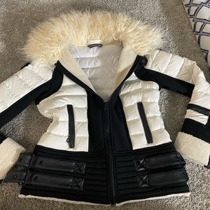 Blanc Noir moto aviator jacket coat S small